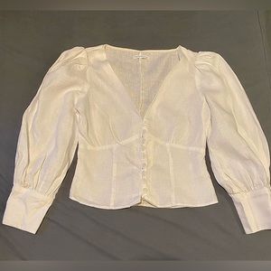 Reformation Finnegan Top in White Size XS